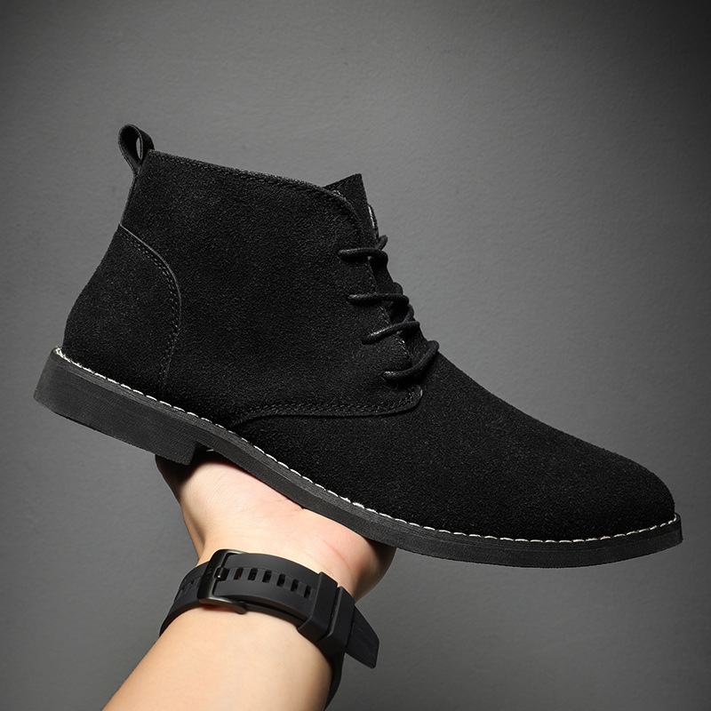 Men Formal Wear Shoes - Botas Chelsea marrones de estilo británico