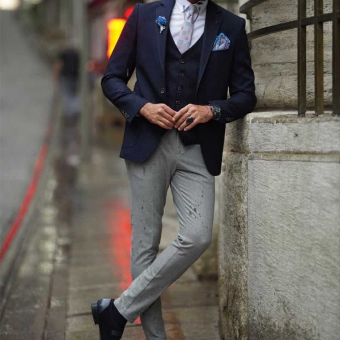 Men'S Formal Wear Not Suit - Trajes Elegantes para Hombre, Azul Marino,
