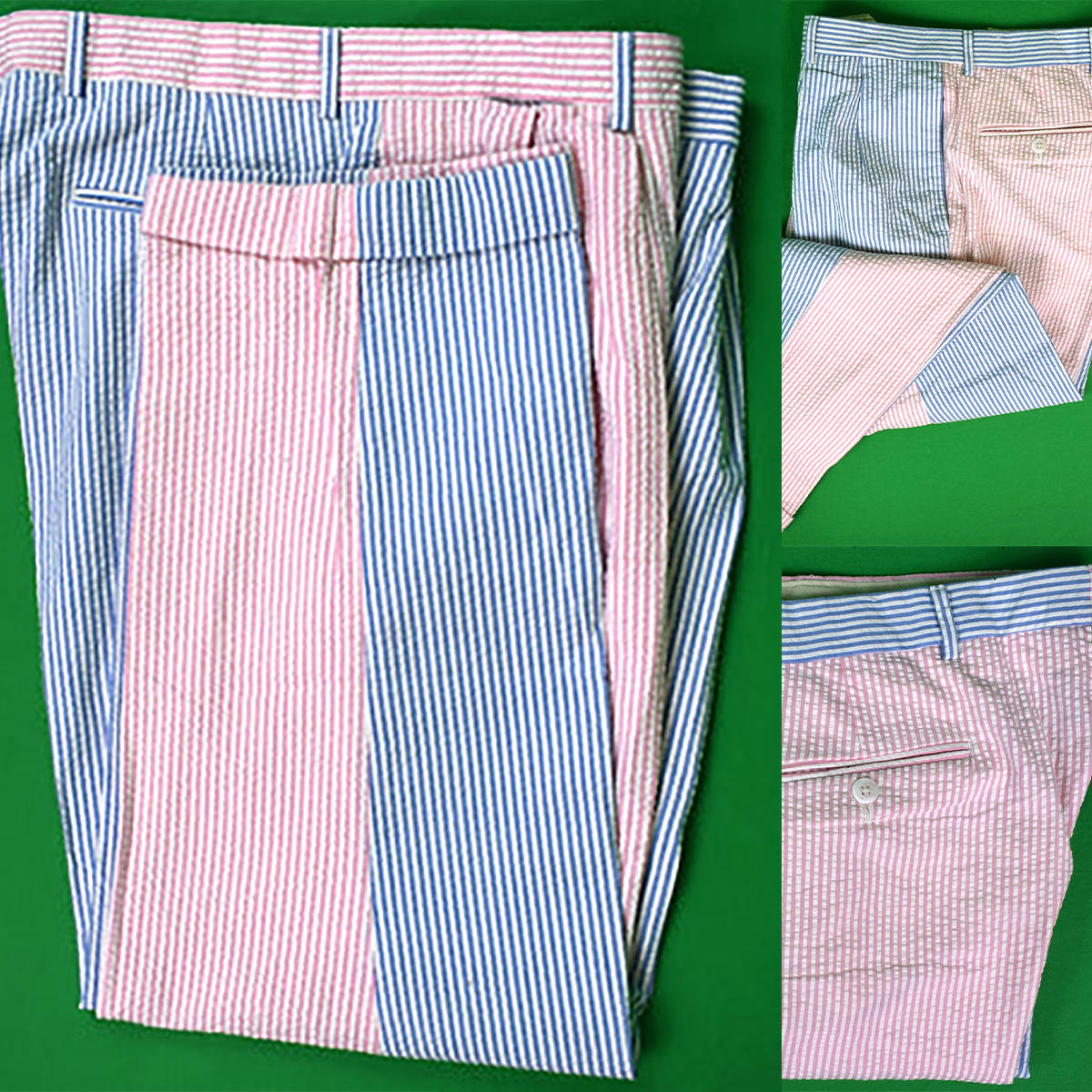 Men'S Formal Wear Big And Tall - Pantalones Cómodos de Seersucker para Hombre,