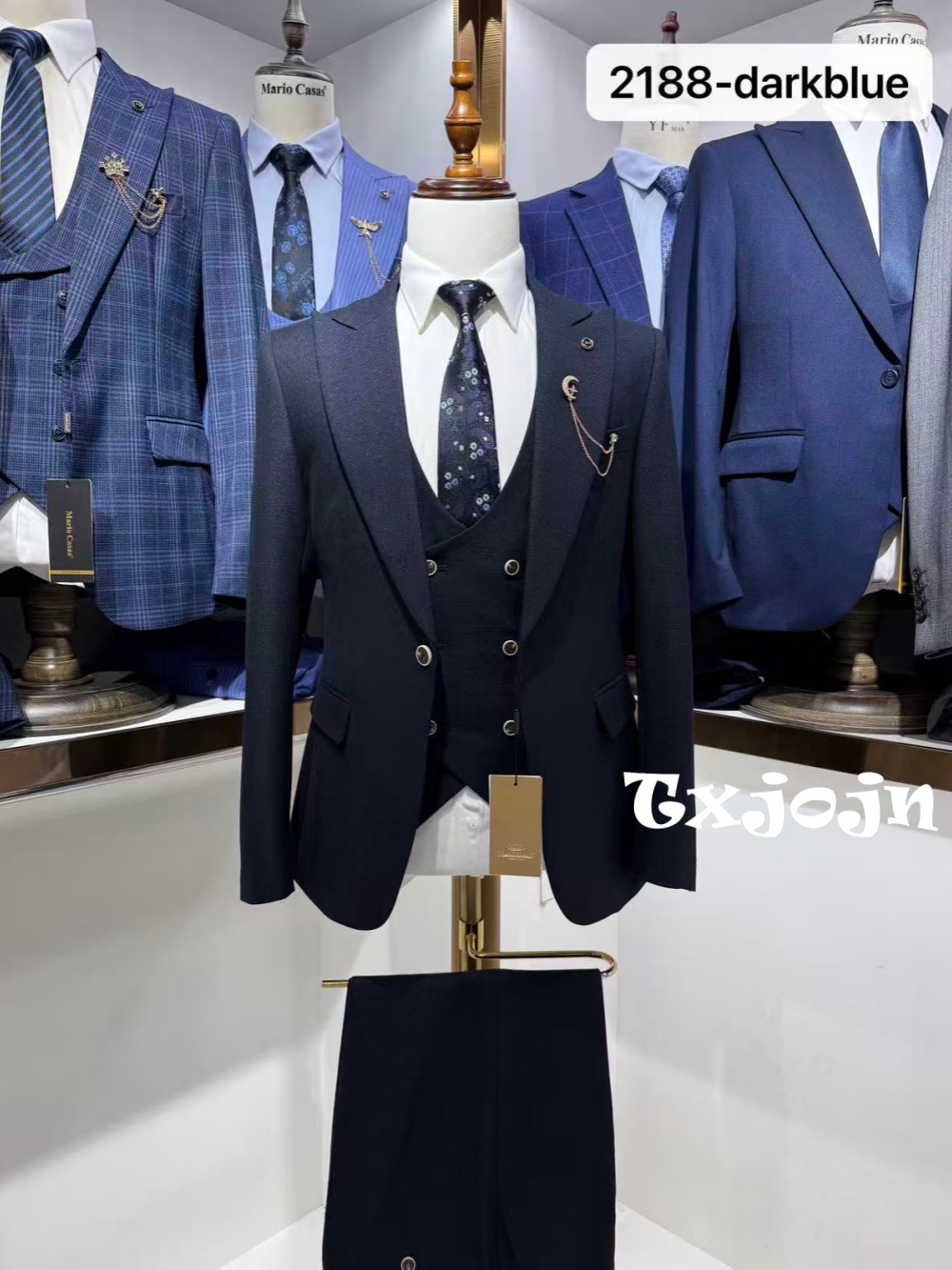Men Formal Wear Clothes - Traje Formal Azul Oscuro para Hombre,