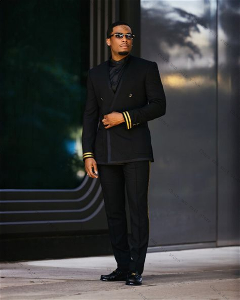 Conjunto de traje negro para h - Formal Wear For Men Yellow reseña y precio