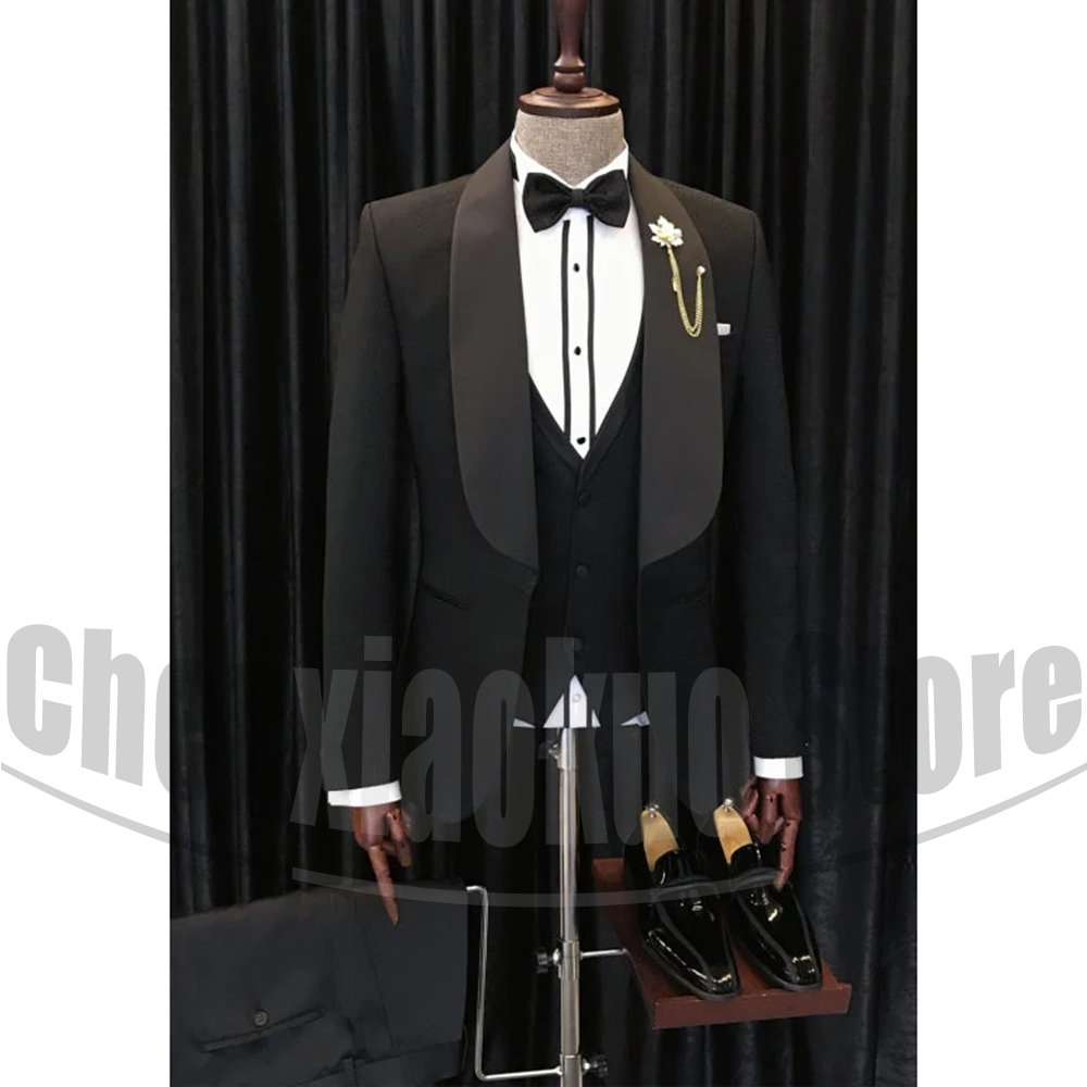 Trajes negros para hombre, cha - Men Formal Wear 2025 reseña y precio