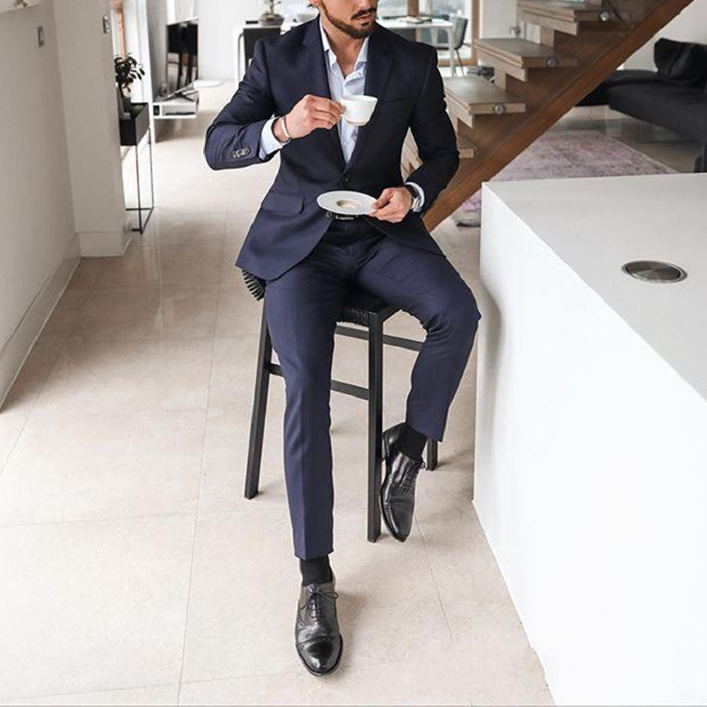 Traje de Esmoquin Azul Marino  - Men'S Formal Wear Not Suit reseña y precio