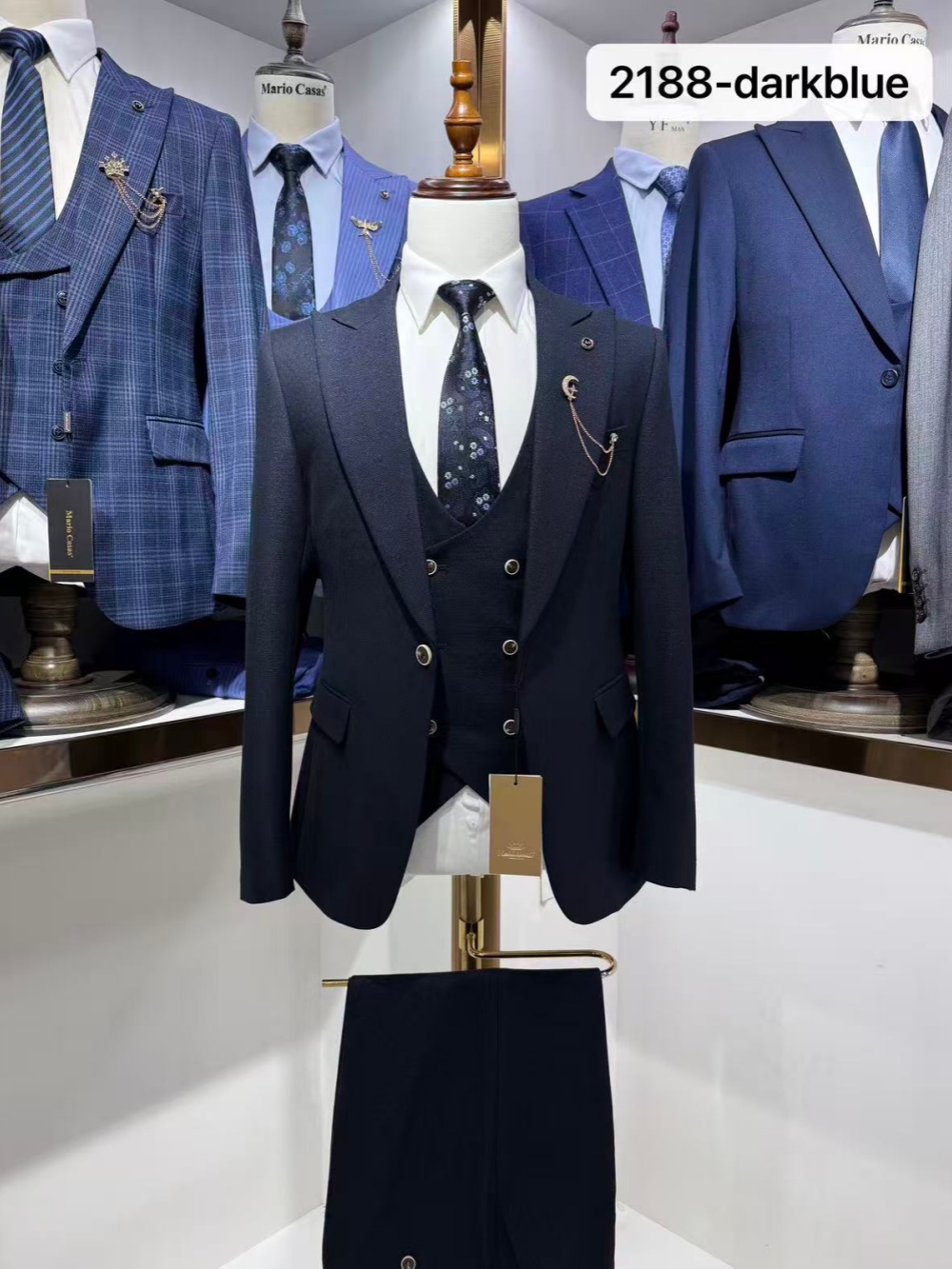 Traje Formal Azul Oscuro para  - Men Formal Wear Clothes reseña y precio