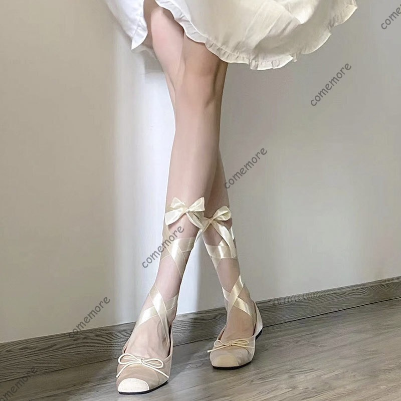 Zapatillas de ballet con lazo  - Satin Bow Tie reseña y precio
